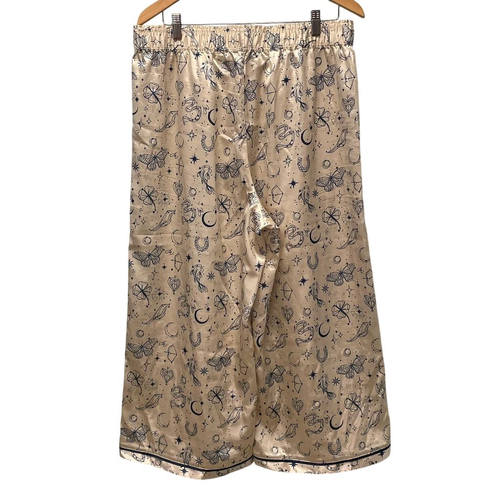 Mer-Sea Pajama Pants L Wide Leg Celestial Sailor Witchy Luck - Picture 2 of 7